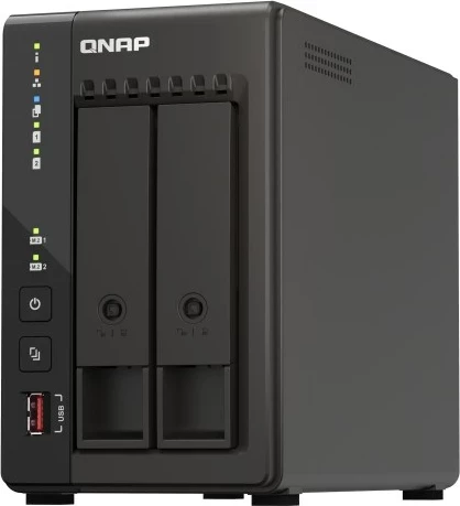 NAS QNAP TS-253E, stolp, Ethernet LAN, Intel Celeron, 8 GB, črn