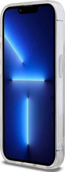 Ovitek DKNY IML z vzorcem karo in potiskanimi črtami MagSafe za iPhone 13 Pro Max, črn