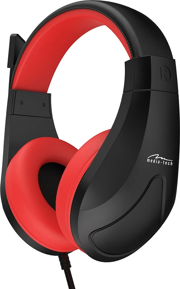 Slušalke za igre Media-Tech NEMESIS MT3574, z mikrofonom, USB, črno/rdeče