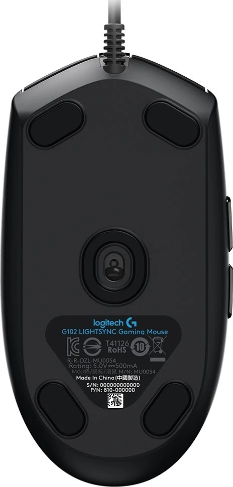 Optični miš RGB Logitech G102 Lightsync, 8000 DPI, črn