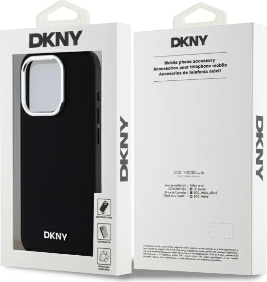 Zaščitni ovitek DKNY za iPhone 15 Pro, MagSafe, črn