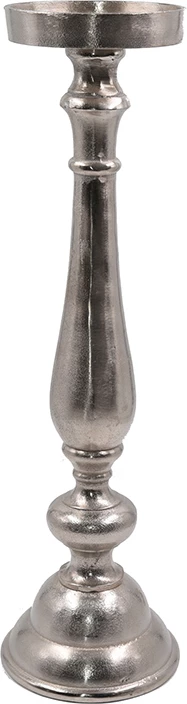 Držalo za sveče, aluminij, srebrno, 15x15x55 cm IONAS