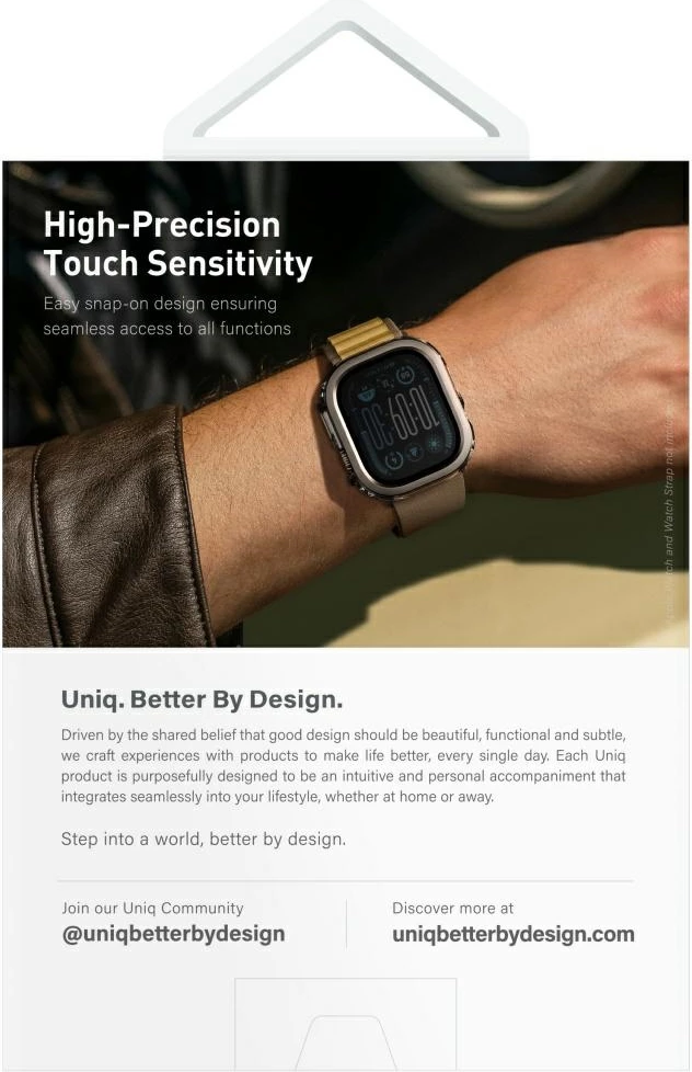 Ovitek UNIQ Voute za Apple Watch Ultra 49 mm, kaljeno steklo, črn