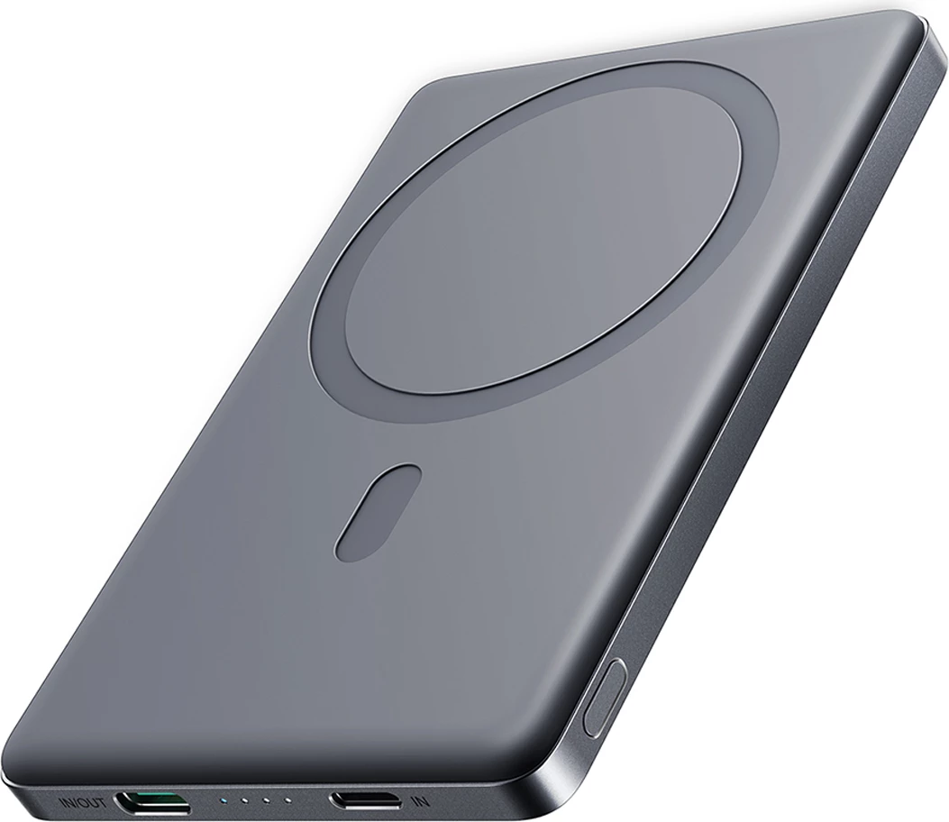 Prenosna baterija Joyroom JR-PBM08 5000 mAh 20W z brezžičnim polnjenjem MagSafe/Qi, siva