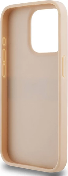 Ovitek za telefon z metalnim logotipom DKNY Mono Stripe za iPhone 15 Pro, roza