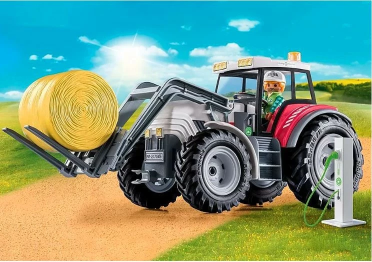 Igralni set z velikim traktorjem, figuricami in dodatki Playmobil Country 71305, plastika