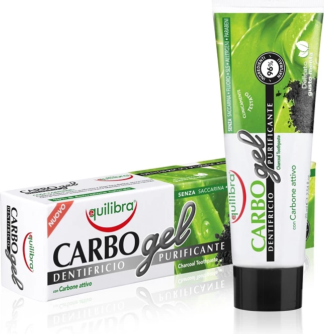 Gel za zobe z aktivnim ogljem Equilibra Carbo Gel Charcoal 75 ml