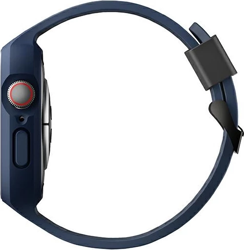 Trak z zaščitnim ovitkom UNIQ Monos za Apple Watch 44/45 mm, moder, komplet 2-v-1