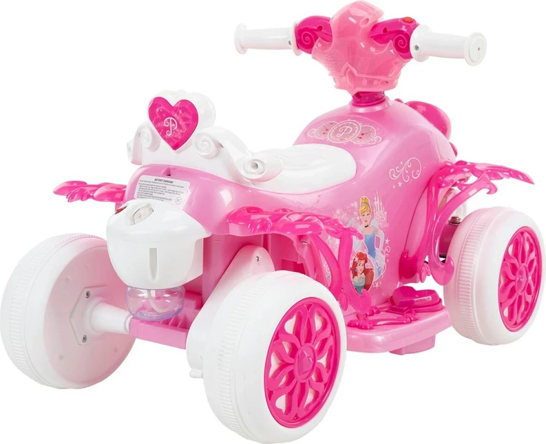 Električni štirikolesnik za otroke Princess Bubble HUFFY 19055W, roza
