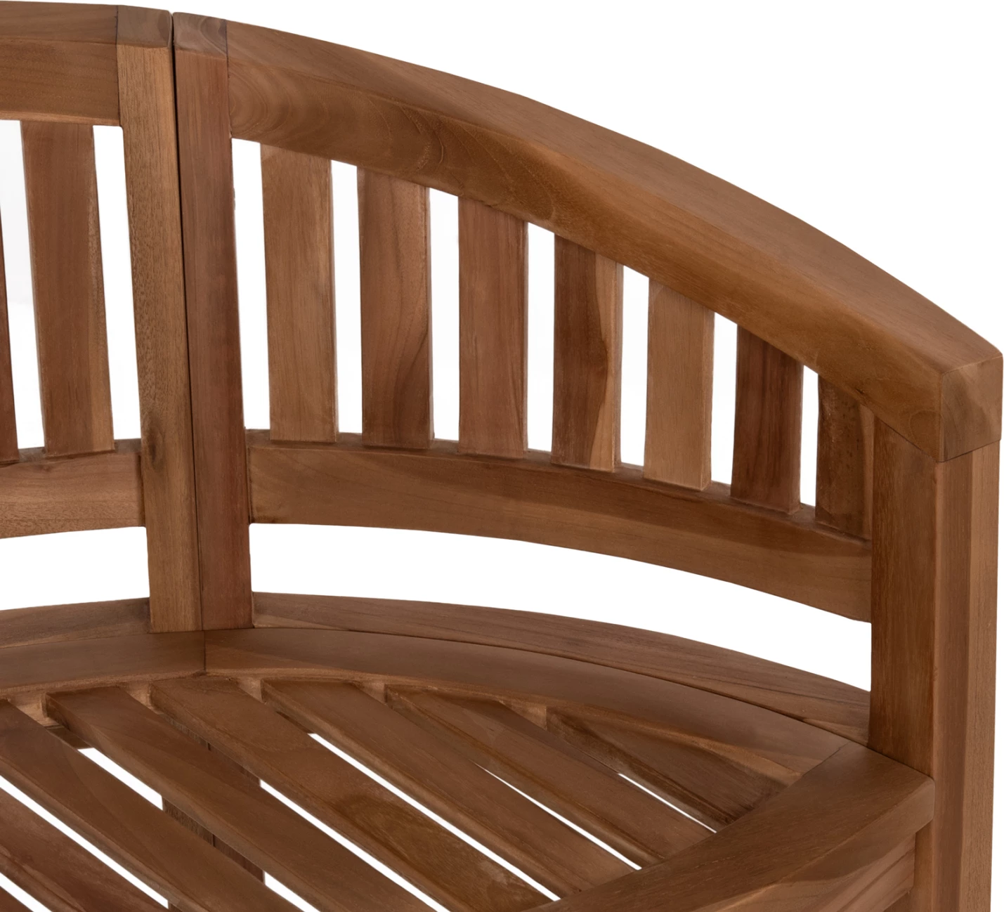 Klop za 2 osebi CAPO FH9538 iz tikovine v naravni barvi 121X59X86Hcm