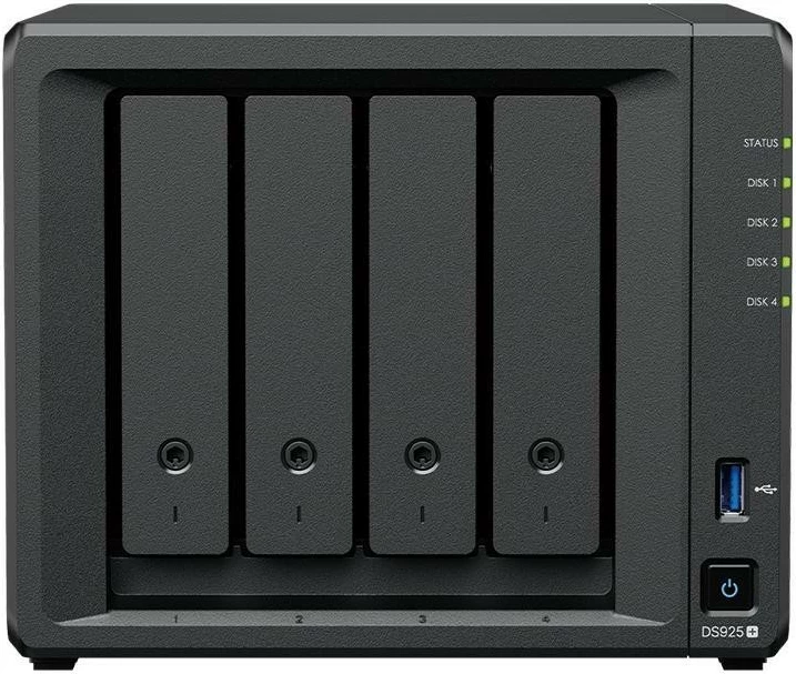 NAS Synology DS925+ z 2x HAT3300-6T (2x 6TB), 4GB RAM, črn