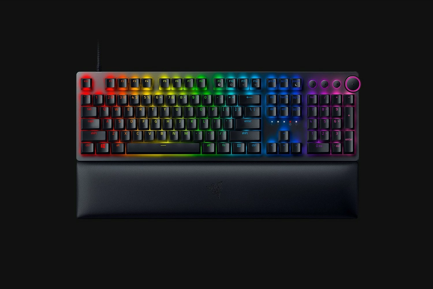 Mehanska gaming tipkovnica Razer Huntsman V2, žična, USB, RGB LED, črna