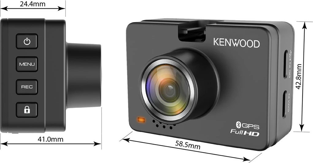 Avtomobilska kamera Kenwood DRV-A310W, Full HD, 2,0", Bluetooth, črna