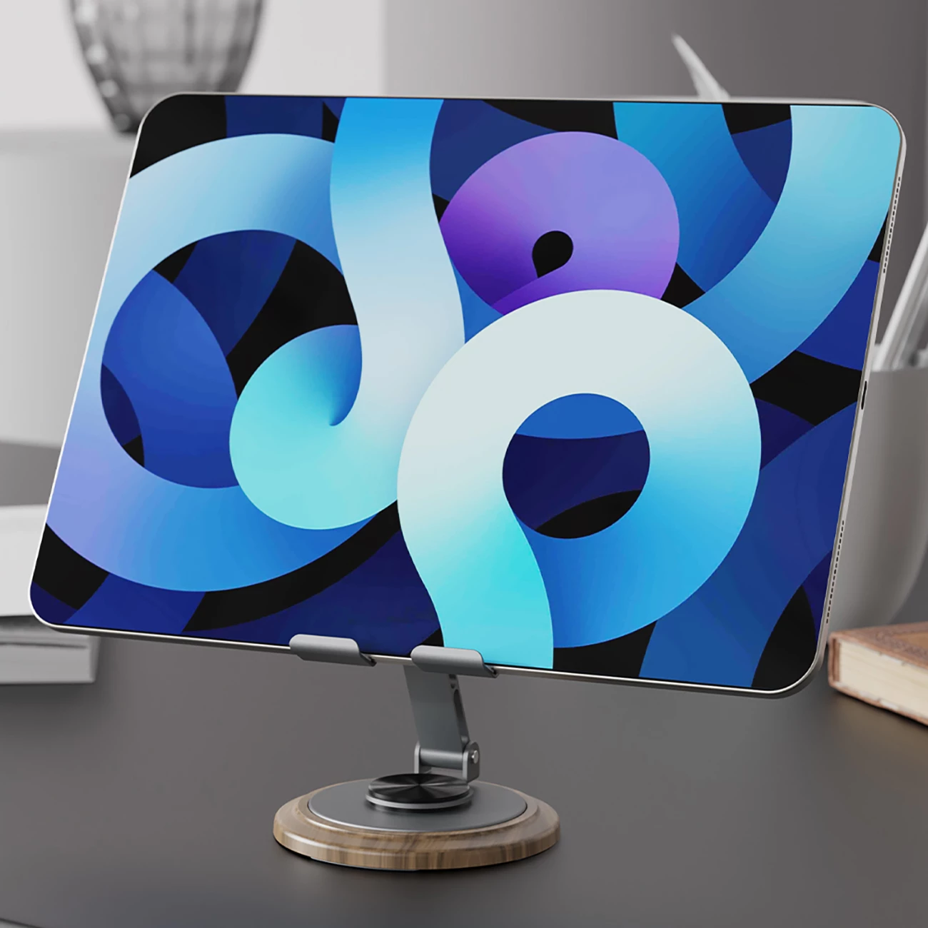 Držalo za telefon Dudao F17M, kovinsko, 360°, sivo