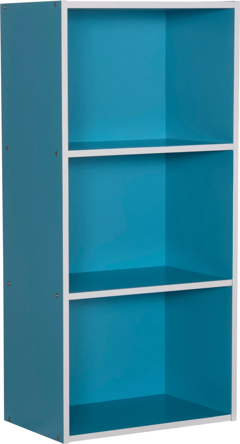 Stenska polica regal Cubicon FH9941.05 melamin v modro-beli barvi 38,5x23,5x80Hcm