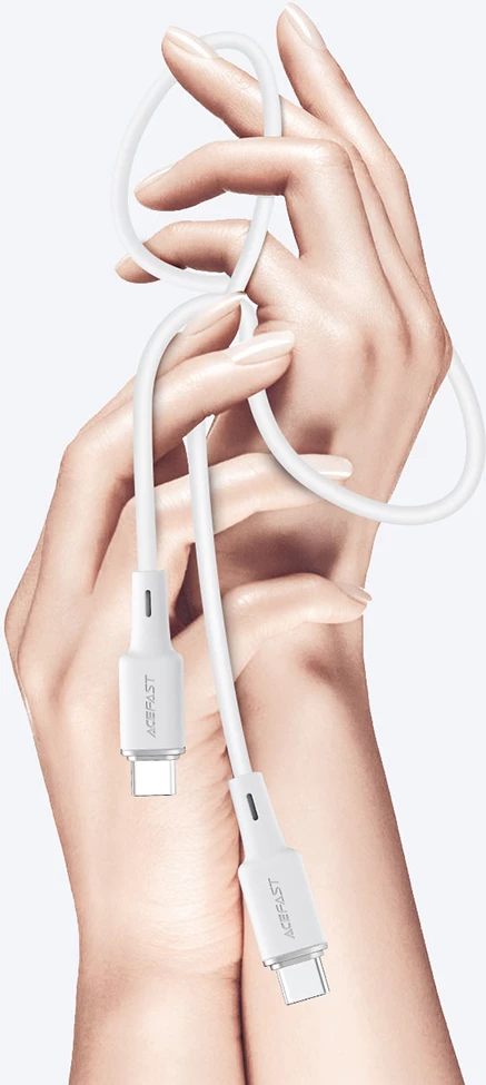 Kabel USB-C na USB-C, 1,2 m, 60 W, bel — Acefast C2-03-C-C