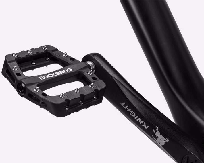 Pedala za kolo Rockbros 2017-12CBK, najlon + jeklo, črna, komplet