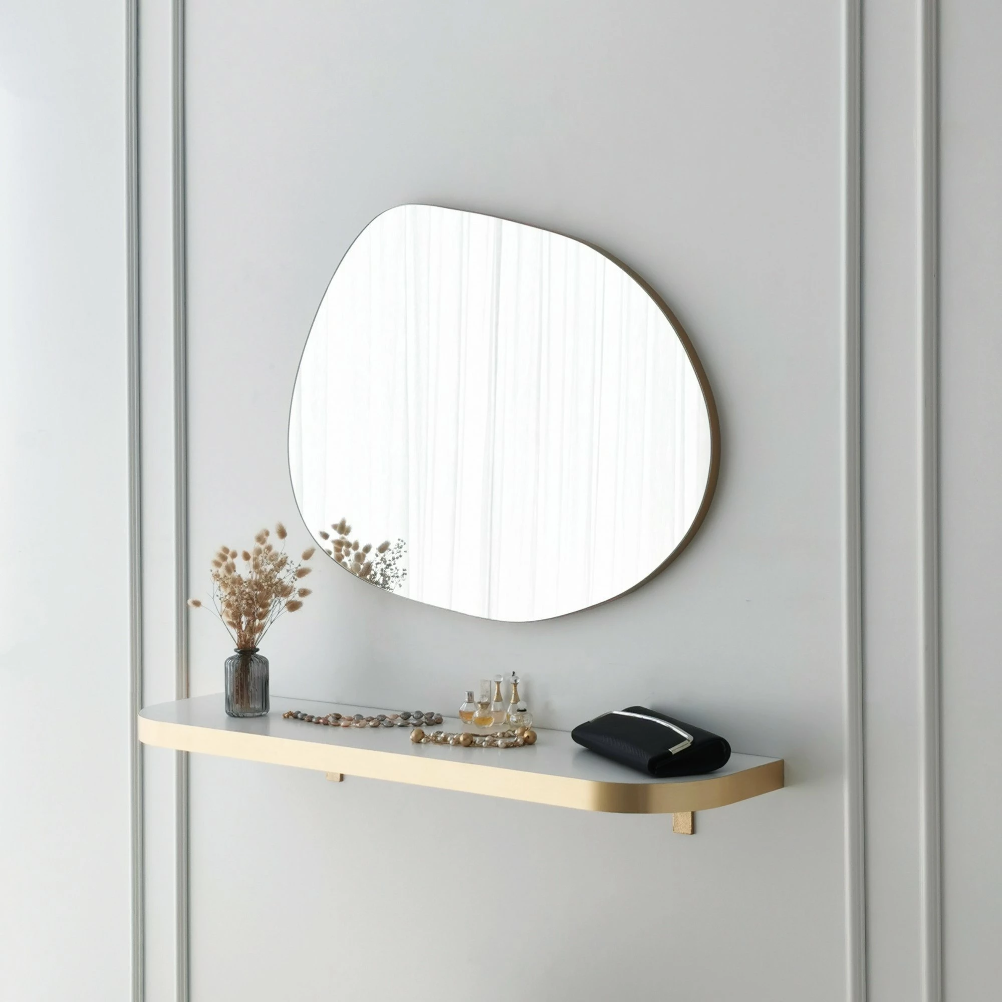 Moderno ogledalo, zlate barve, Hanah Home Gusto
