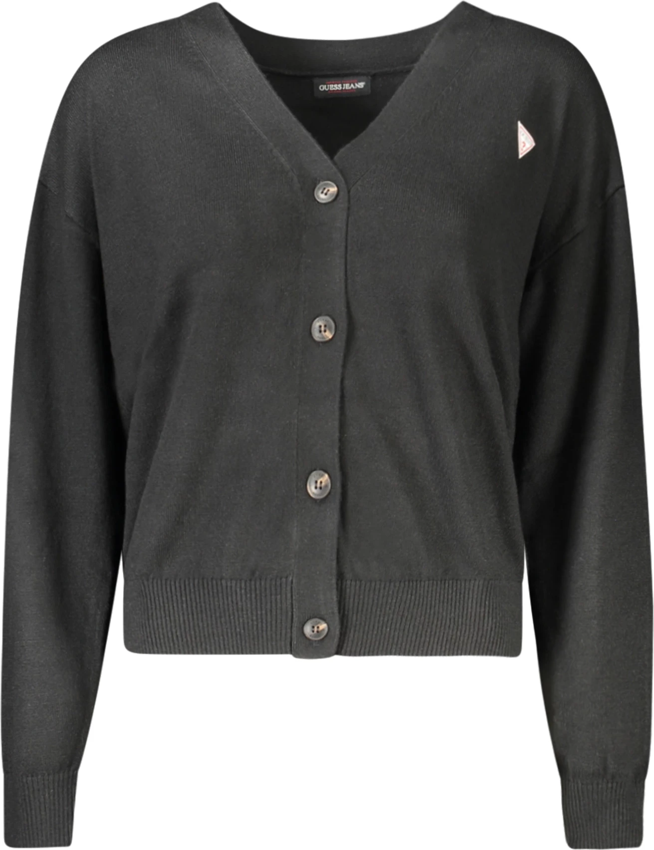 Kardigan za ženske GUESS JEANS, črn