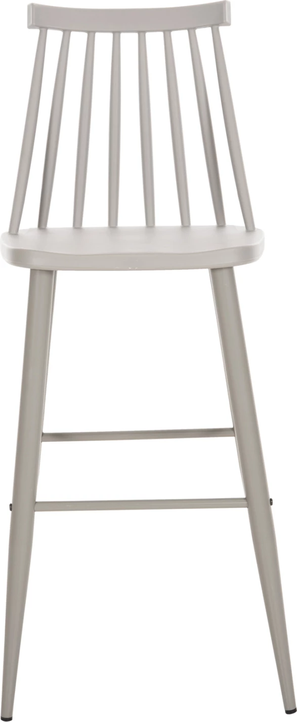 Barski stol z visokim sedežem VANESSA FH8459.20 s sivimi PP in sivimi kovinskimi nogami 47x48,5x107Hcm, set 2 kosov