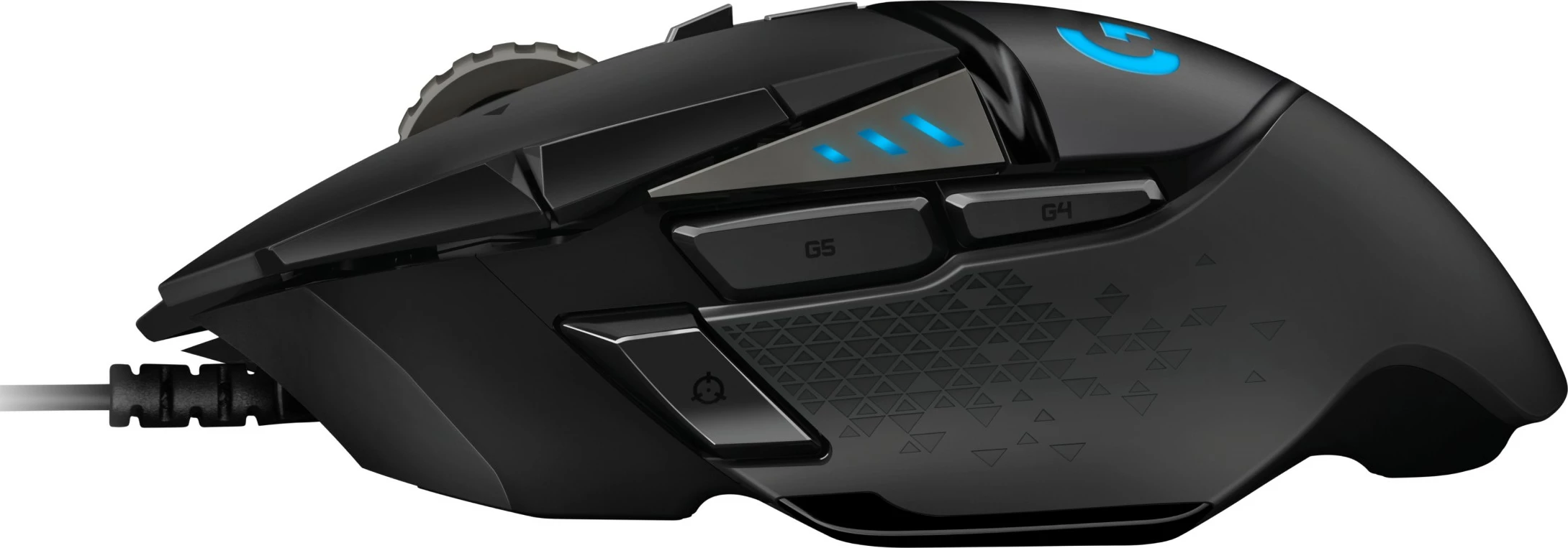 Optični igralni miška Logitech G G502 HERO, USB Type-A, 25.600 DPI, črn