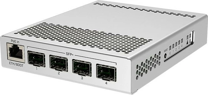 Upravljan preklopnik MikroTik CRS305-1G-4S+IN, Gigabit Ethernet (10/100/1000), PoE, bel