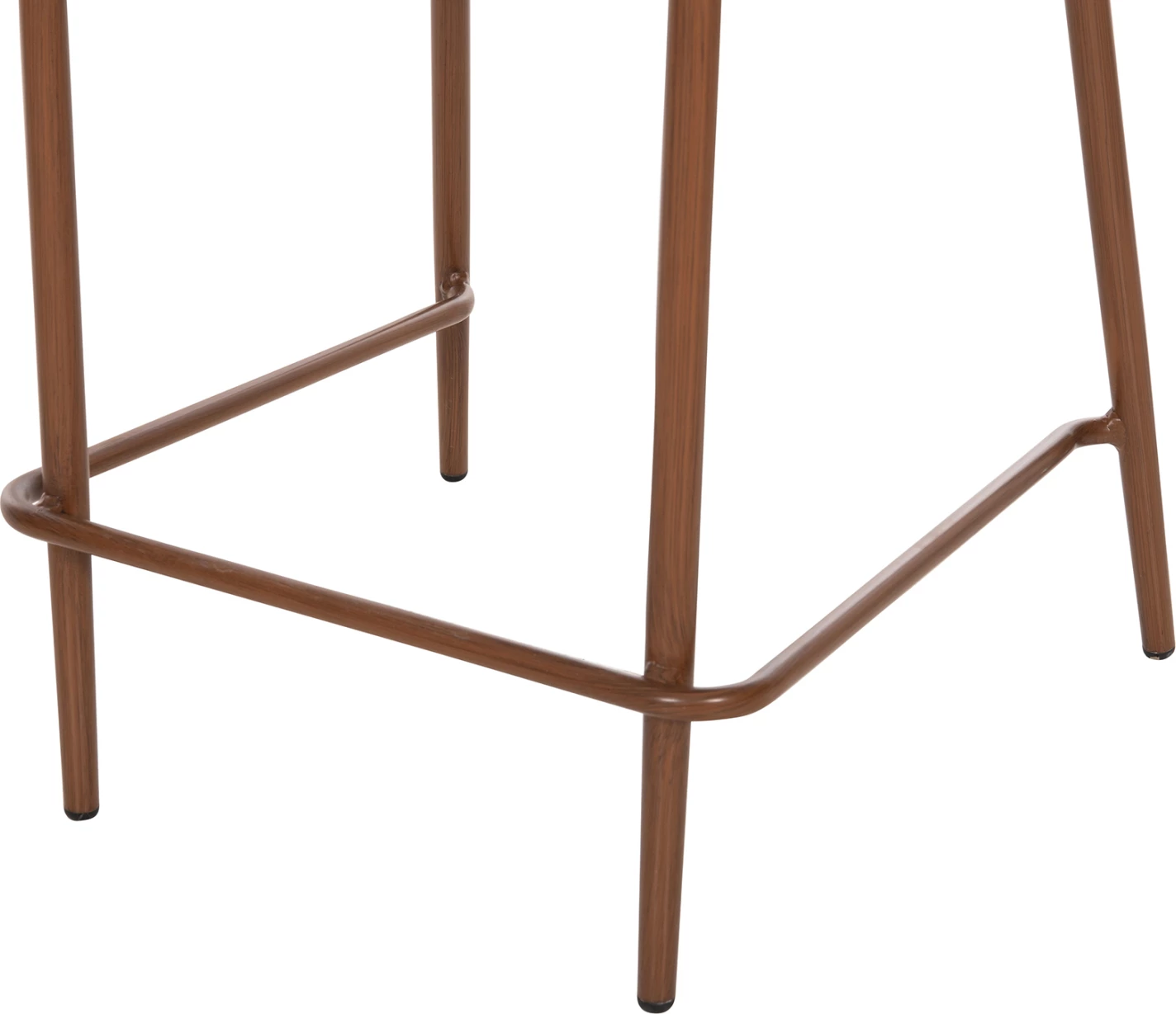 Barski stol srednje višine EULO FH6087.01 aluminij v oreh-sintetični ratan v sivi 60x60x99H cm