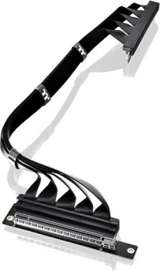 Riser kabel PCI-E 4.0, 400 mm, kot 90°, Thermaltake, črn