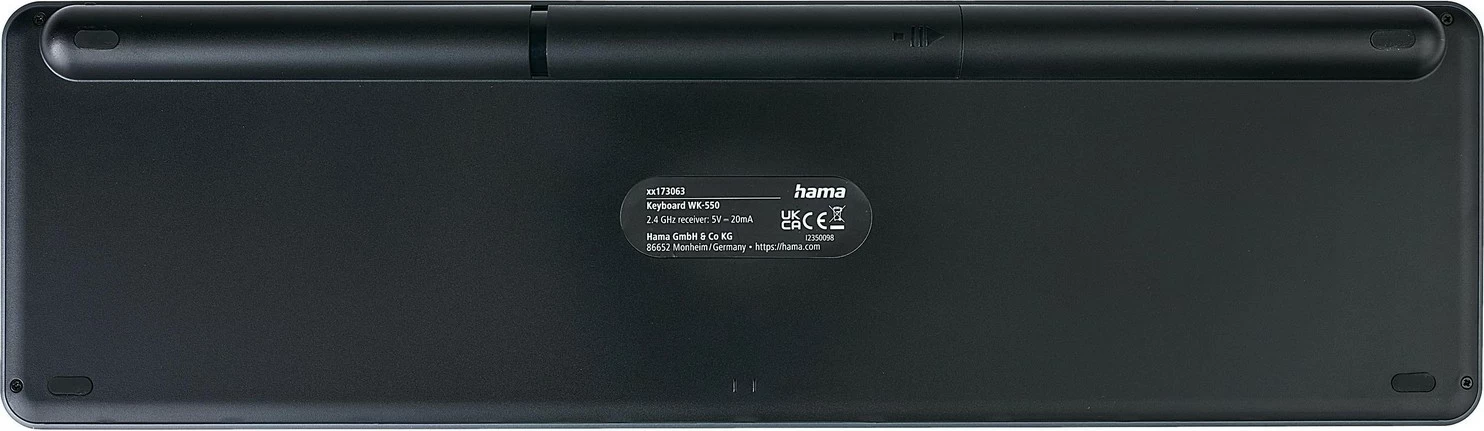 Brezžična večnaprava tipkovnica Hama WK-550, črna