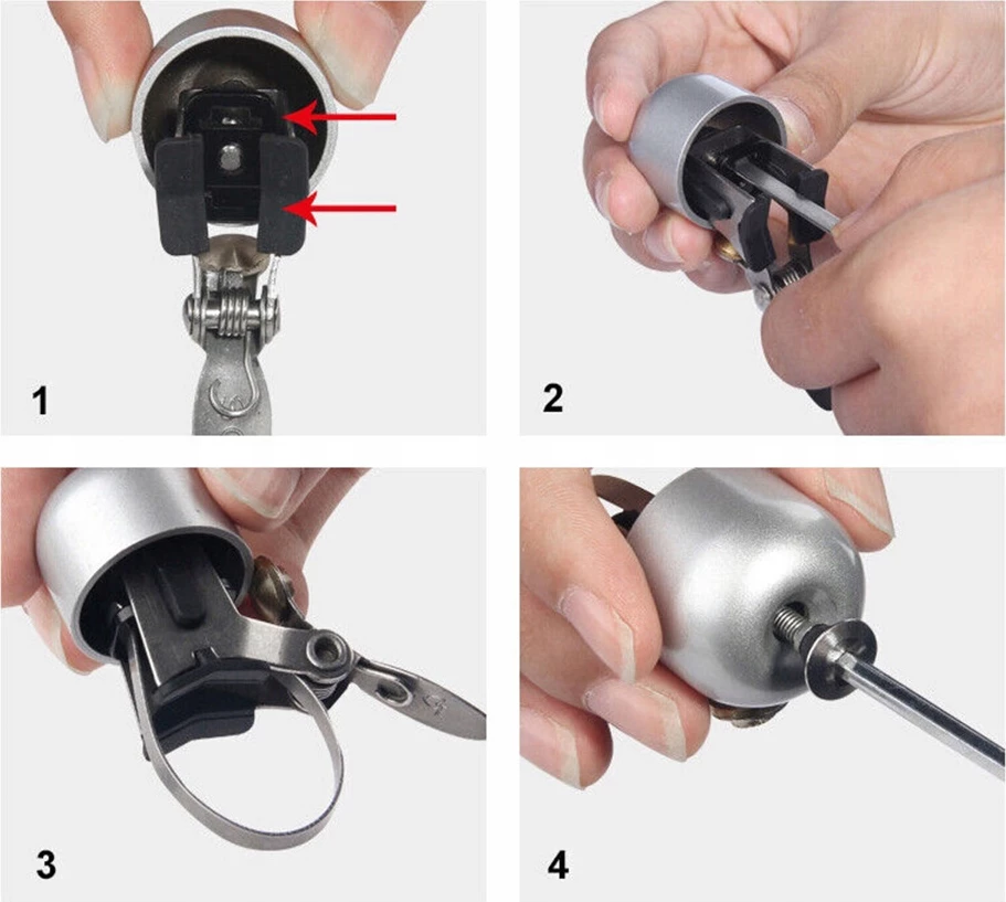 Zvonček za kolo Rockbros 15-1BBK retro, črn