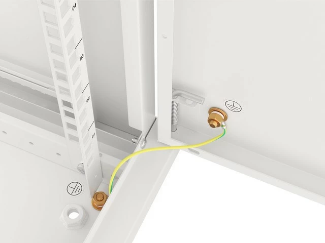 Stenski omrežni kabinet 9U, 600x450 mm, siv - Lanberg WF01-6409-00S