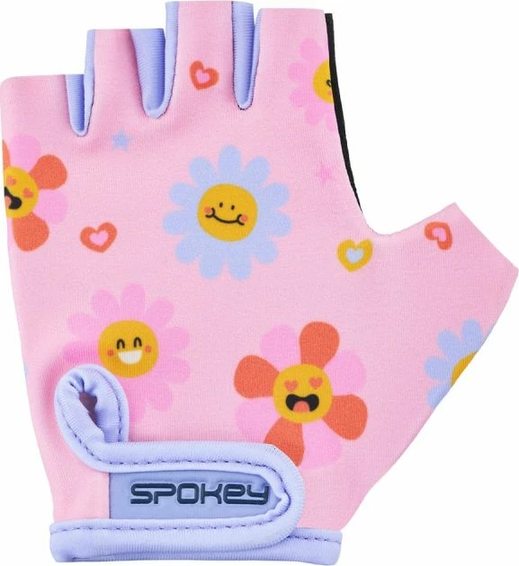 Otroške rokavice za kolesarjenje Spokey PK Play Jr, rožnate