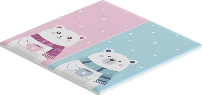 Dekorativni pokrov za dotikavno stikalo, plastika, rožnat/moder Sonoff T5-2C-86-cartoon