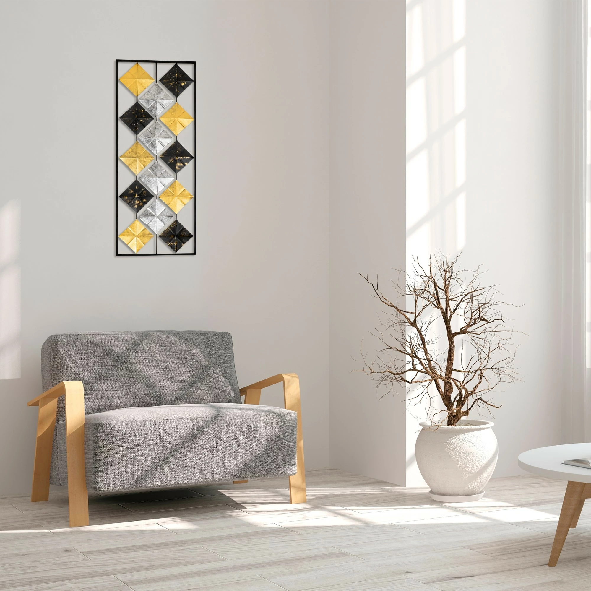 Kovinski stenski okrasek Wallity Tesoro, večbarven, 38 x 95 cm