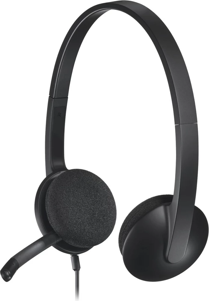 Slušalke z mikrofonom, USB, črne Logitech H340