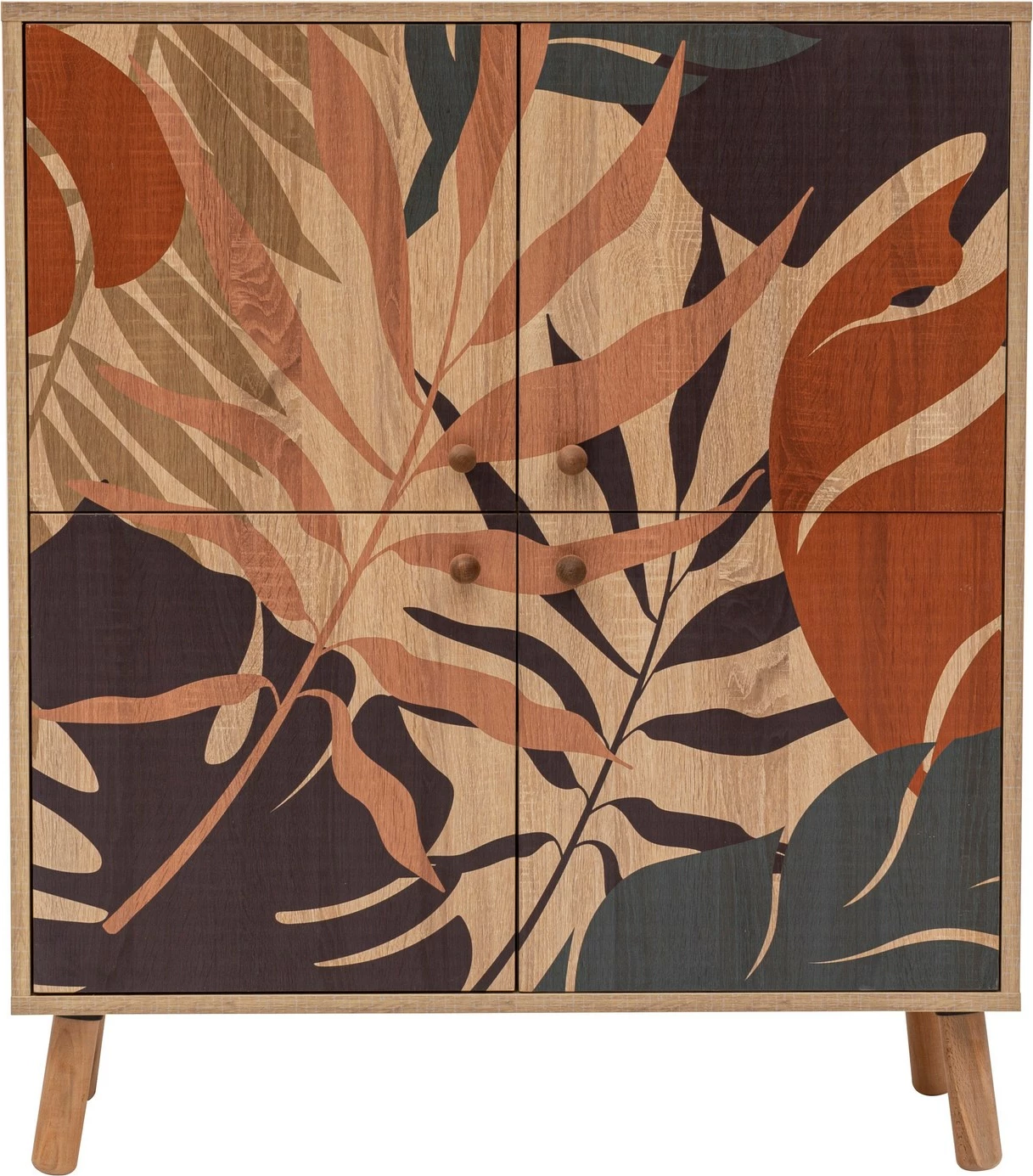 Set pohištva za hodnik, Sonomo in temno modra, Skye Decor, Multilux - Palm - 1048