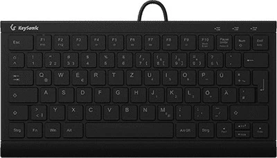 Kompaktna osvetljena tipkovnica KeySonic KSK-5011ELC, QWERTZ, LED, USB, črna