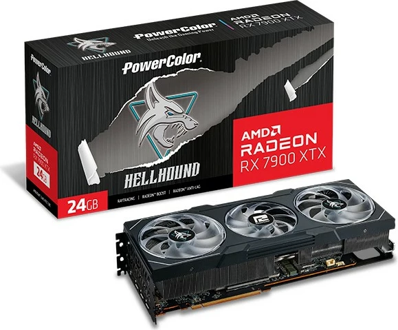 Grafična kartica PowerColor RX 7900 XTX Hellhound 24GB GDDR6, PCI Express 4.0, črna