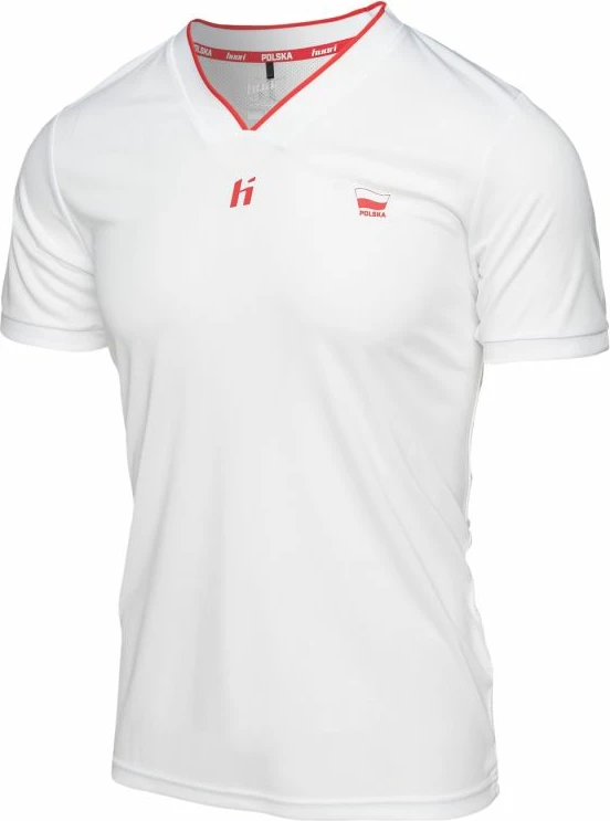 Majica za moške Huari, bela in rdeča