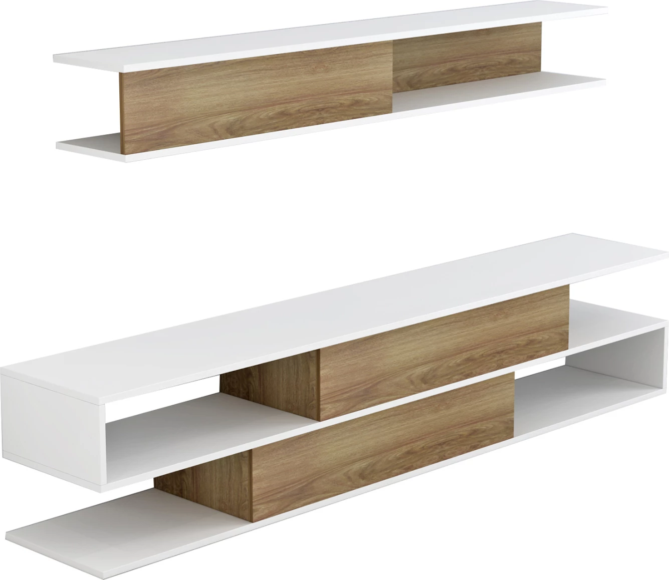 Komplet pohištva za TV Birgitta FH8903.11 melamin v naravno-beli barvi 181x31,5x39,6 cm