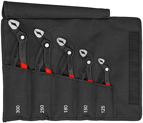 Profesionalni komplet klešč Knipex Cobra, 5 kosov, različne velikosti, z tekstilno torbico