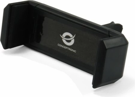Avtomobilski polnilnik s 2x USB-A in nosilcem za telefon, 10W, Conceptronic KFZ-Ladegerät, črn