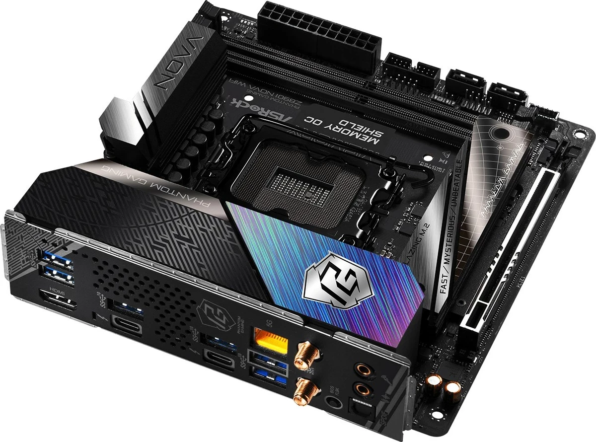 Mini ITX plošča Asrock Phantom Gaming Z890I Nova WiFi, Socket LGA 1851, črna