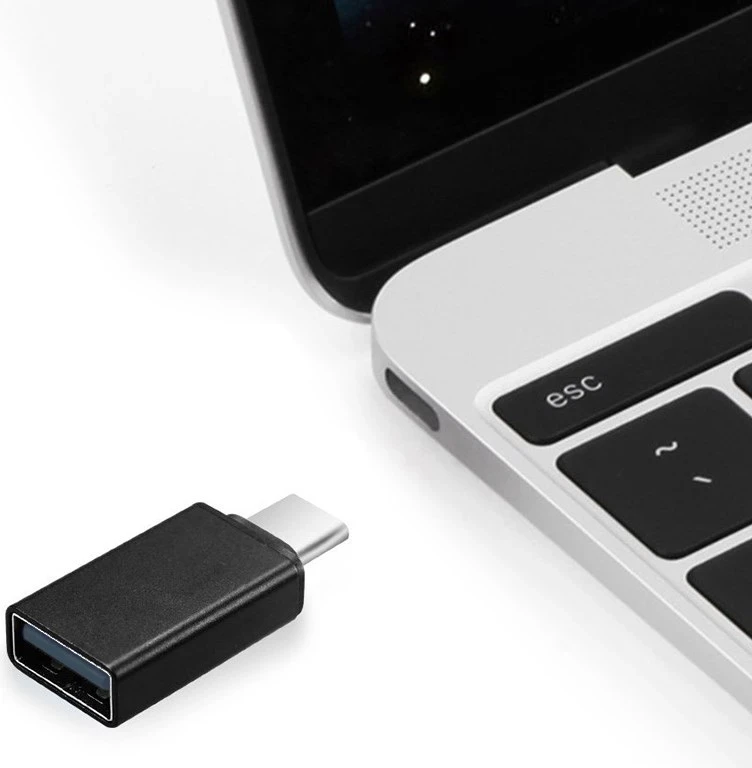Adapter za priključke GEMBIRD A-USB2-CMAF-01, USB Type-C na USB Type-A, črn