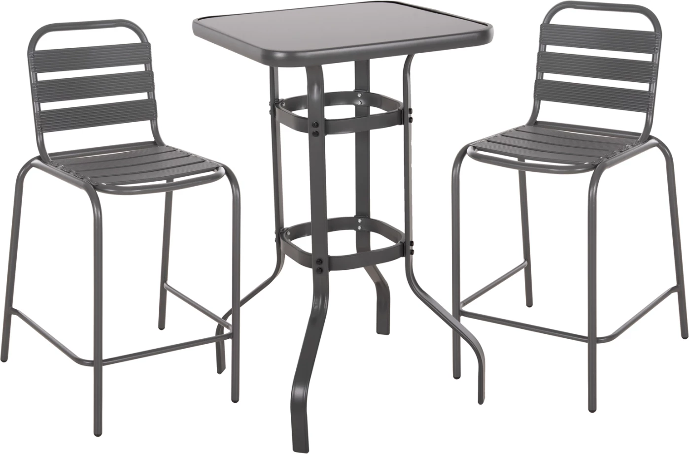 Zunanji lounge set 3 kosi Laura FH21054 siva kovina in aluminij