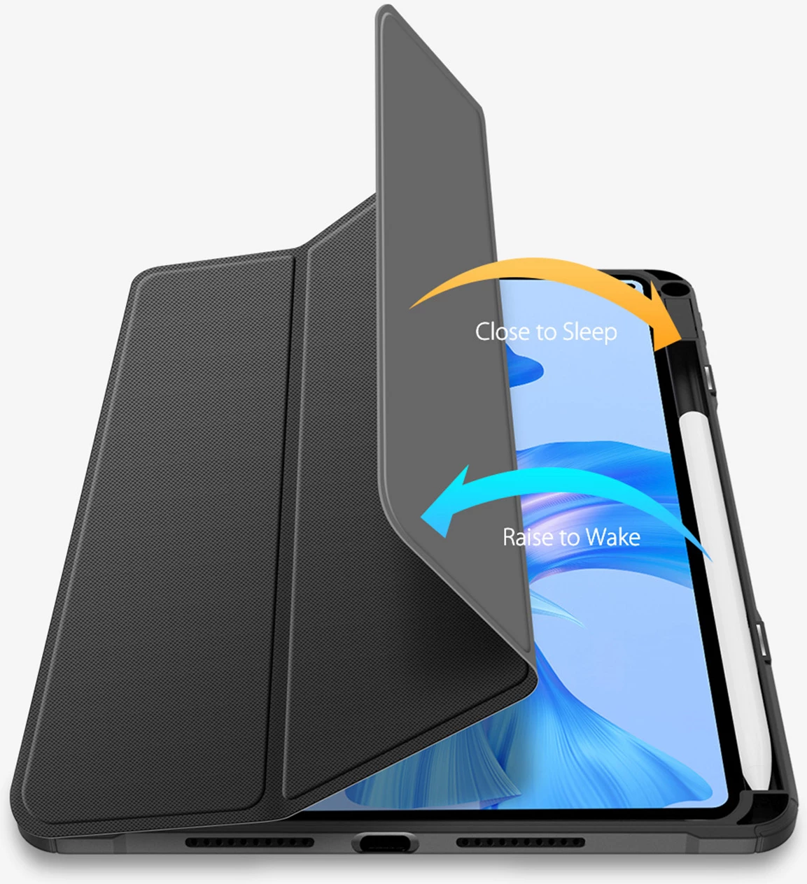 Ovitek za tablico Dux Ducis Toby za Huawei MatePad Pro 11'' (2022), z oporo, samodejno spanje, črn