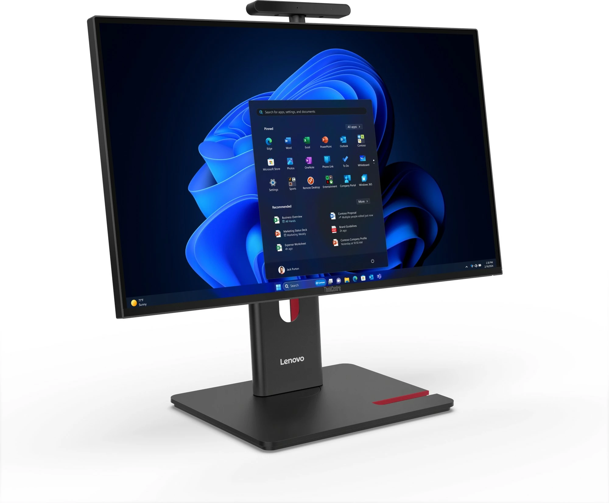 All-in-One računalnik ThinkCentre u7 265 vPro ENT Lenovo, 32 GB RAM, 512 GB SSD, 23,8 QHD, Windows 11 Pro