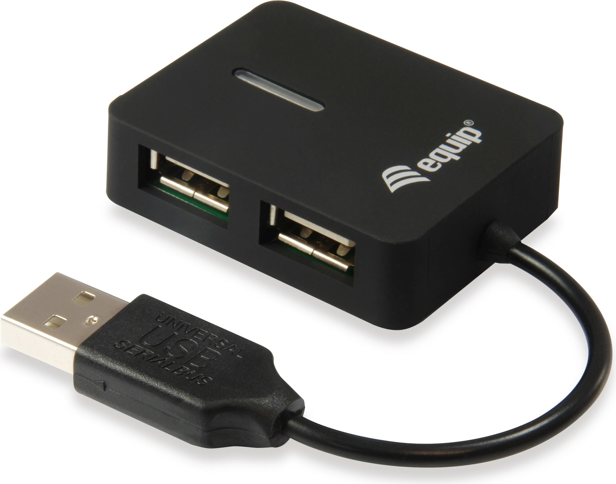 USB hub s 4 vrati Equip 128952, USB 2.0, 480 Mbit/s, črn