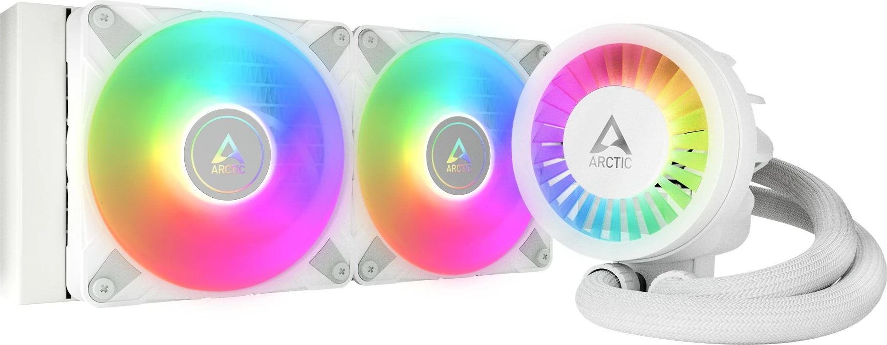 Vodna hladilna enota za CPU ARCTIC Liquid Freezer III 240 A-RGB, 12 cm, 48,82 CFM, bela
