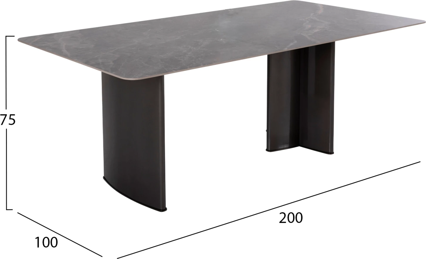 Jedilni set za notranjo uporabo 7 kosov FH11961 miza HEFF in 6 naslanjačev WINON